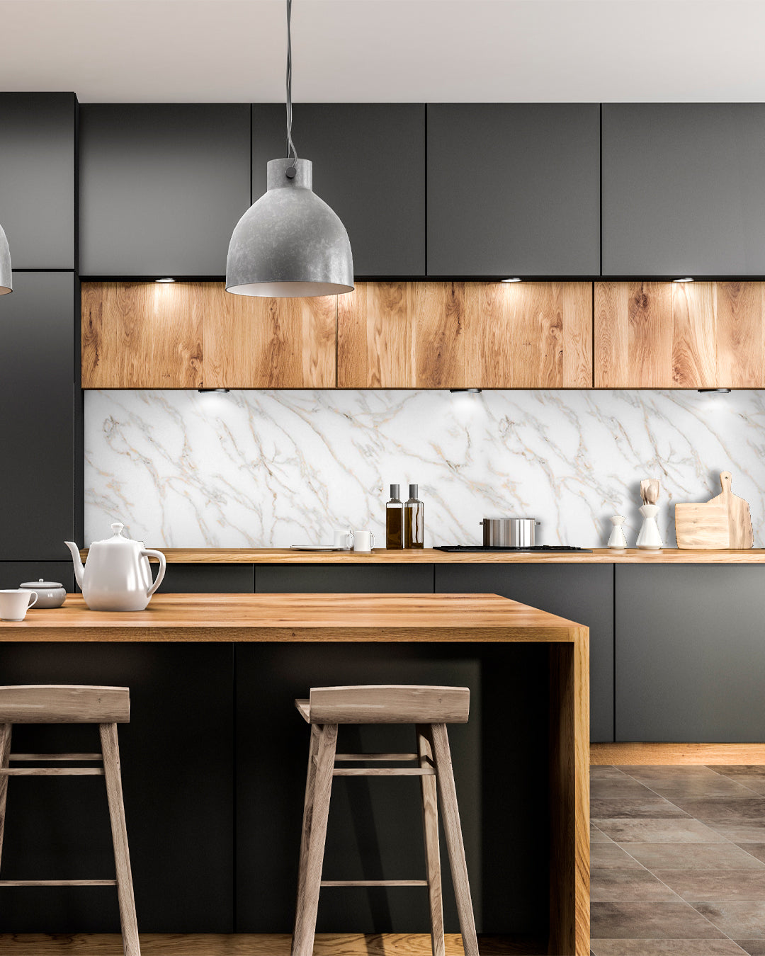 Marbre Alternative au carrelage de salle de bains/cuisine Calacada