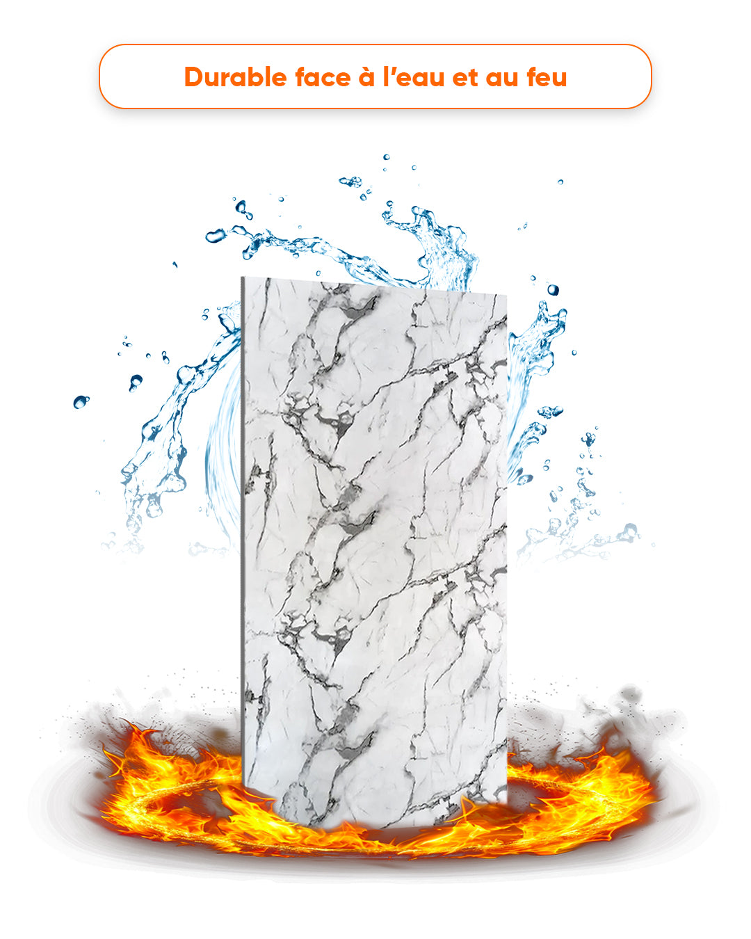 Marbre Alternative au carrelage de salle de bain/ Arctic Breeze V-14