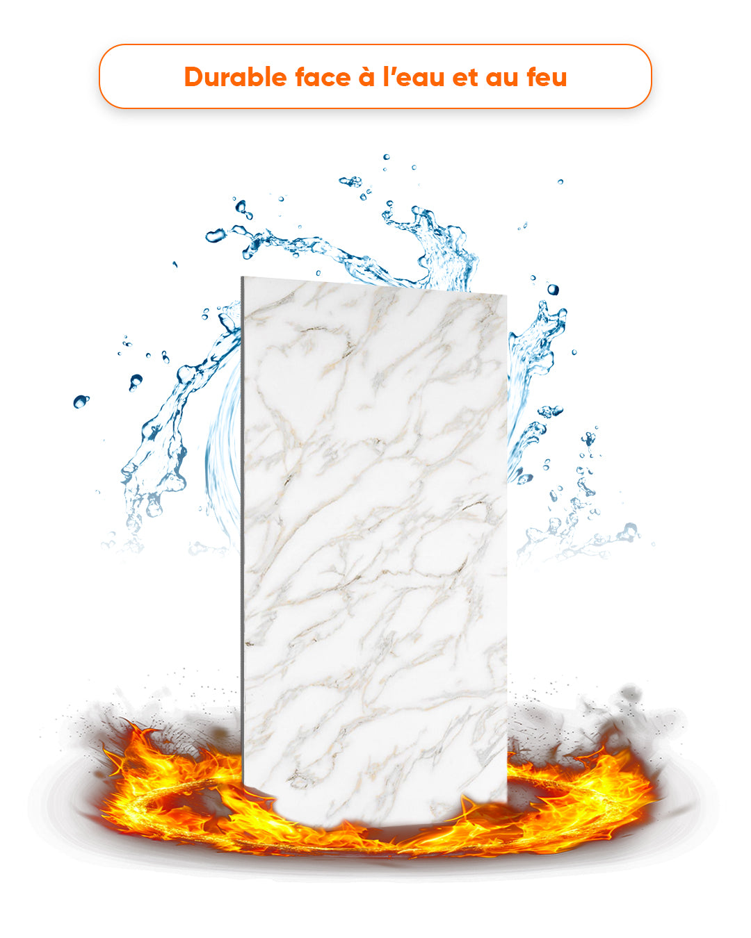 Marbre Alternative au carrelage de salle de bains/cuisine Calacada