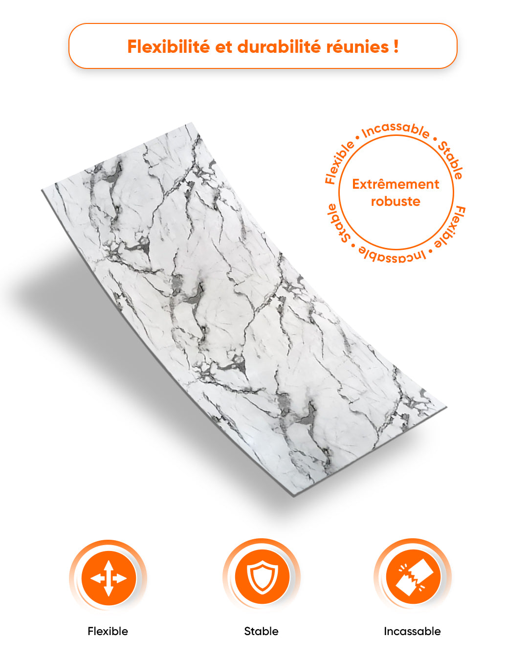 Marbre Alternative au carrelage de salle de bain/ Arctic Breeze V-14