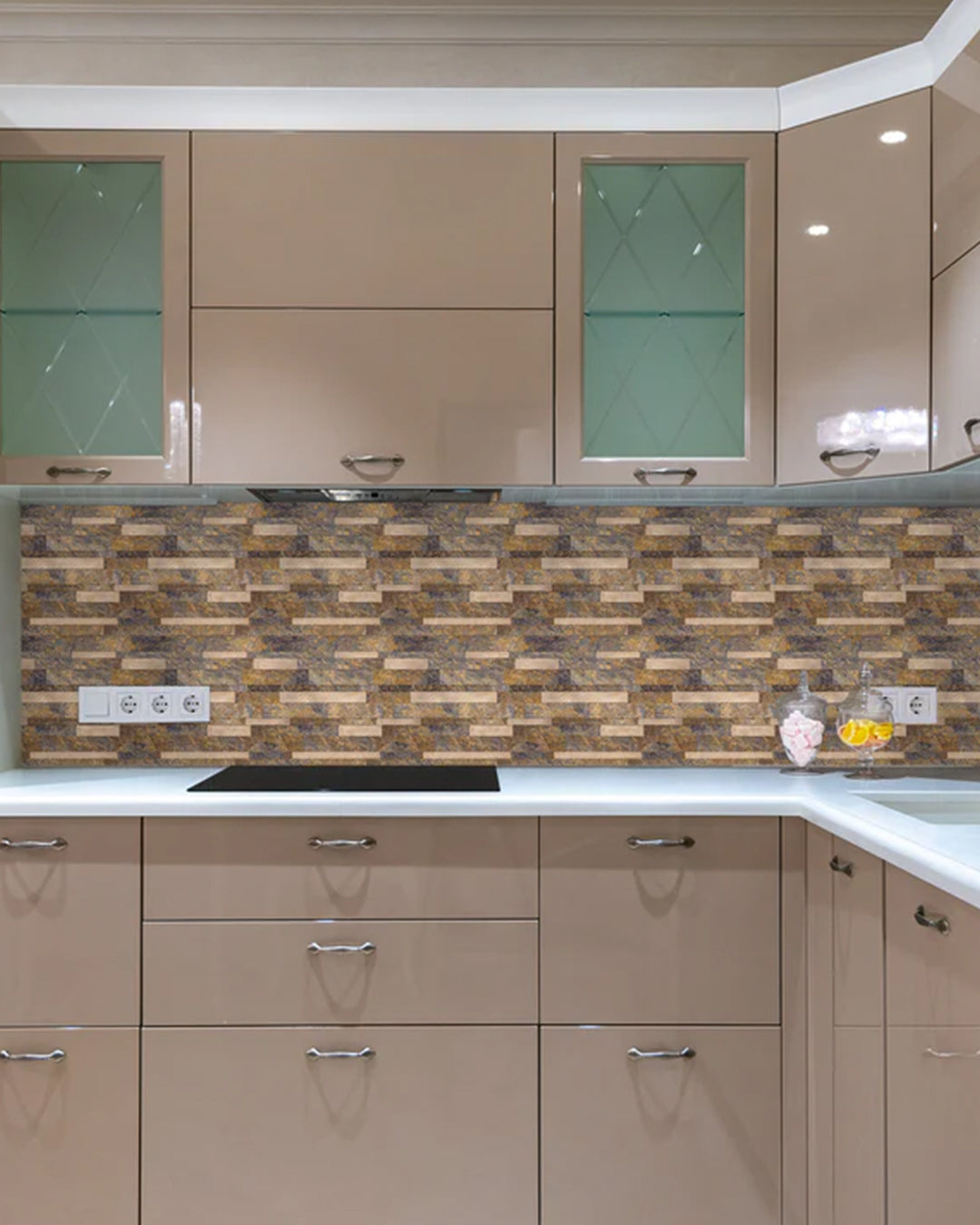 Carrelage mural en mosaïque carrelage mural auto-adhésif | Nature Painting Mosaics WJS-3145