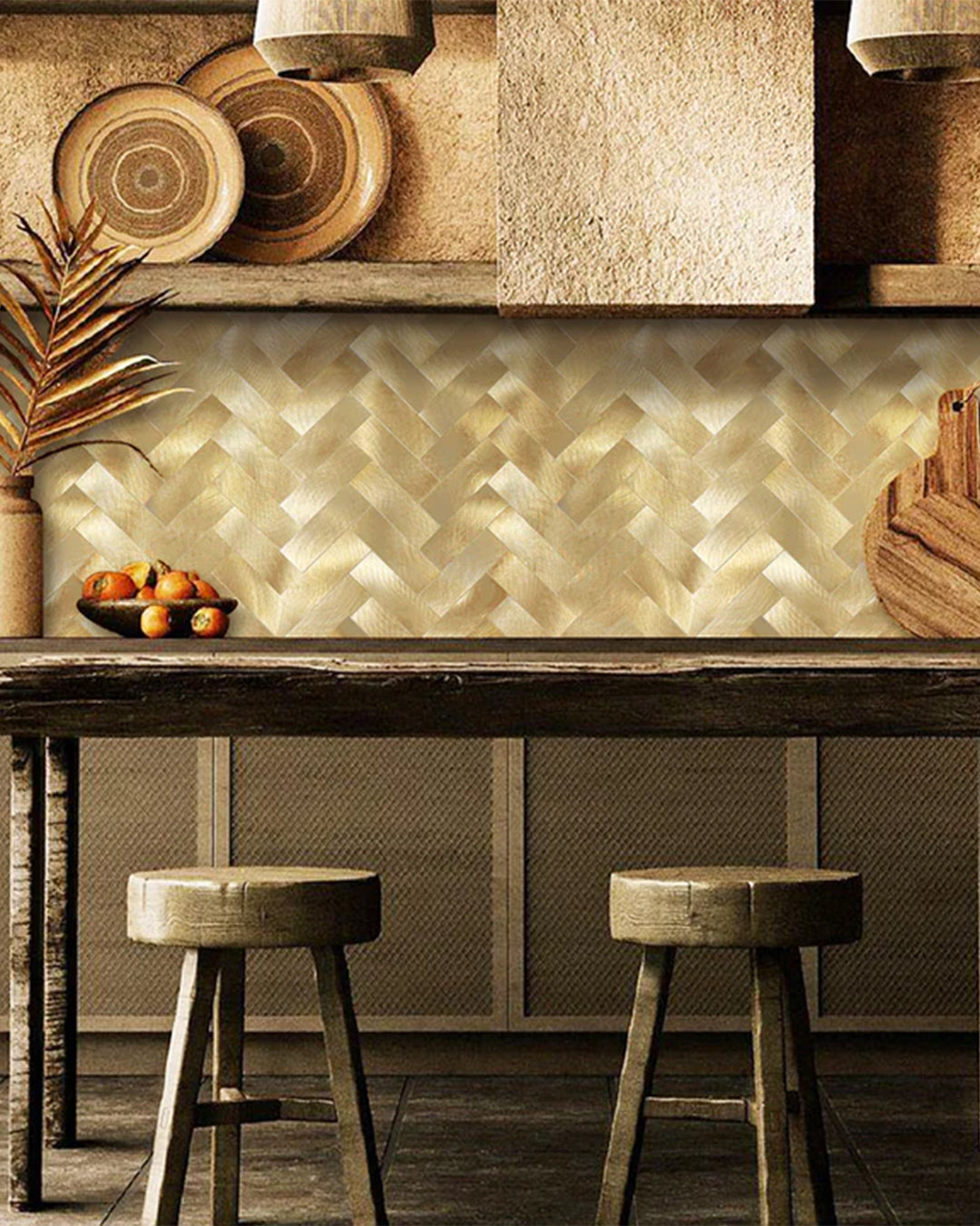 Carrelage mural en mosaïque carrelage mural auto-adhésif | Golden Royal Mosaics WJS-476