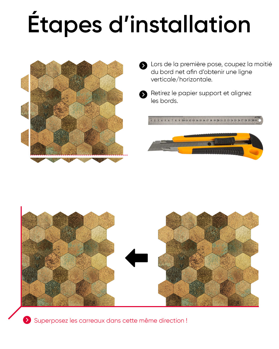 Carrelage mural en mosaïque carrelage mural auto-adhésif | Colourful Mosaics WJY121