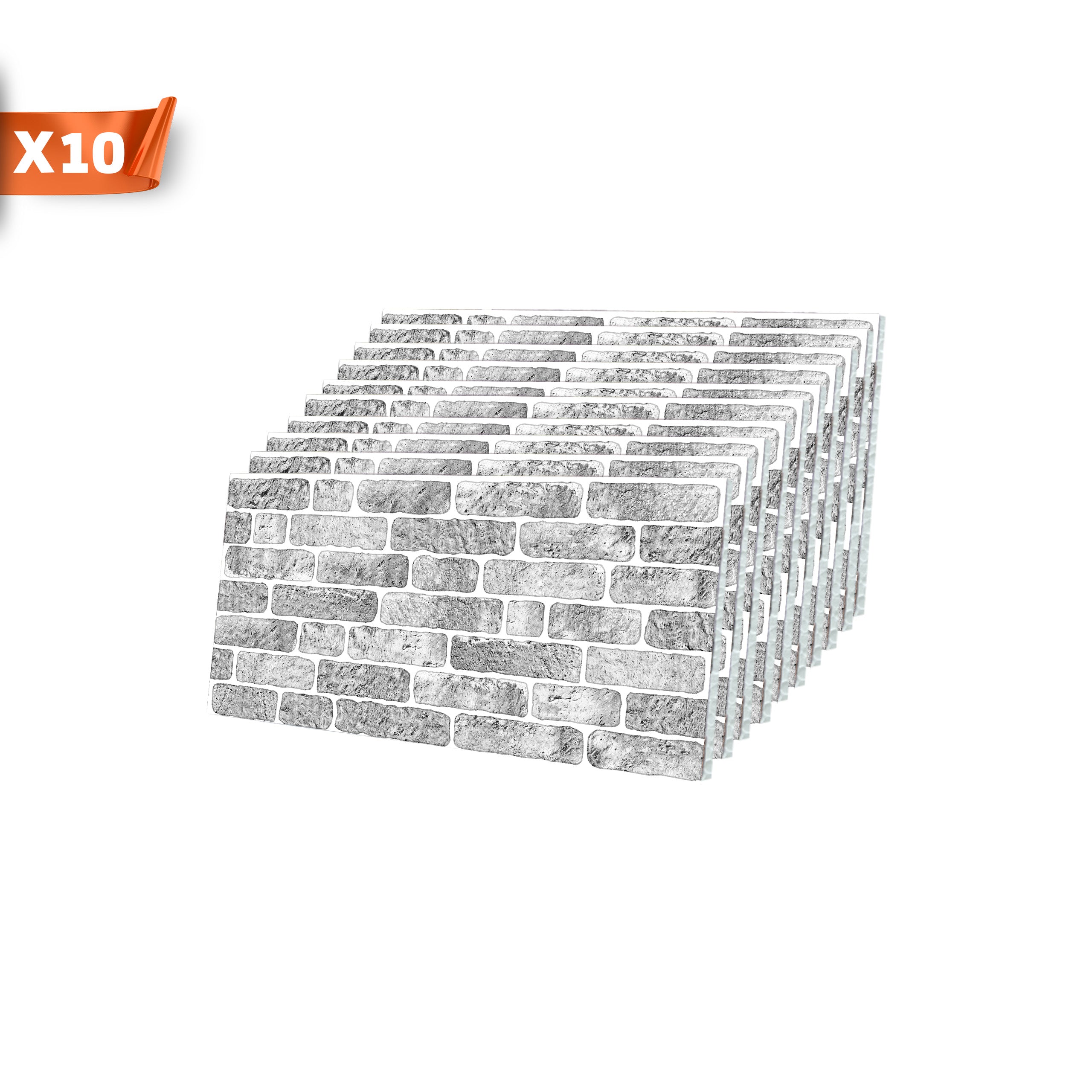 White Grey 100x50cm Article: L-1702 Revêtement Mural 3D