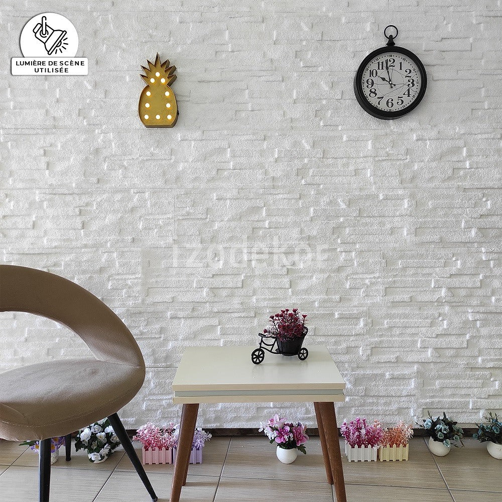 Sable Blanc Article: A-01 Panel Mural En Pierre Ancienne 3D