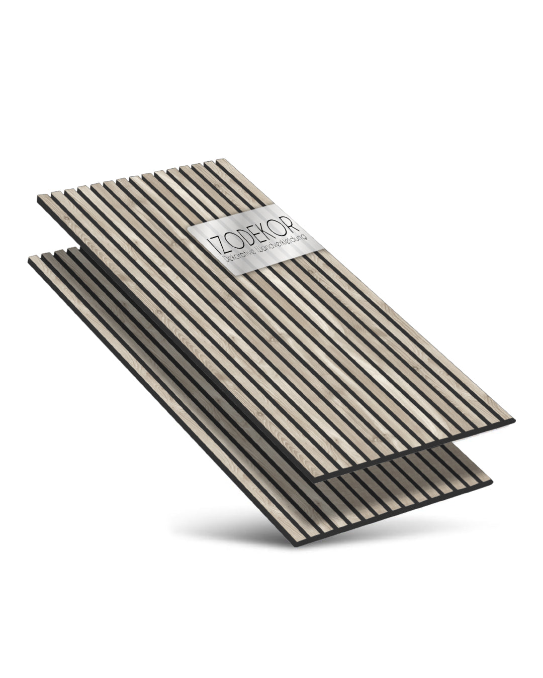 Panneau mural acoustique en bois lot de 2 – Sand Grey