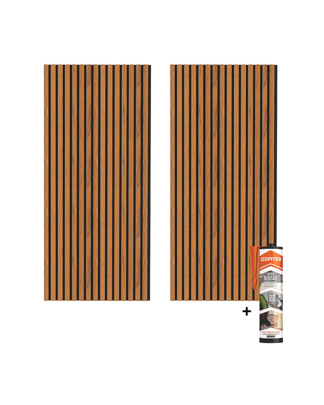 3D panneau mural acoustique en bois lot de 2 – Vintage