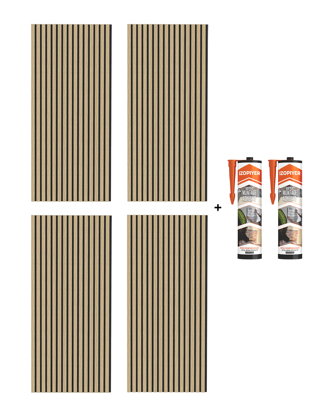 3D panneau mural acoustique en bois lot de 2 – Natural