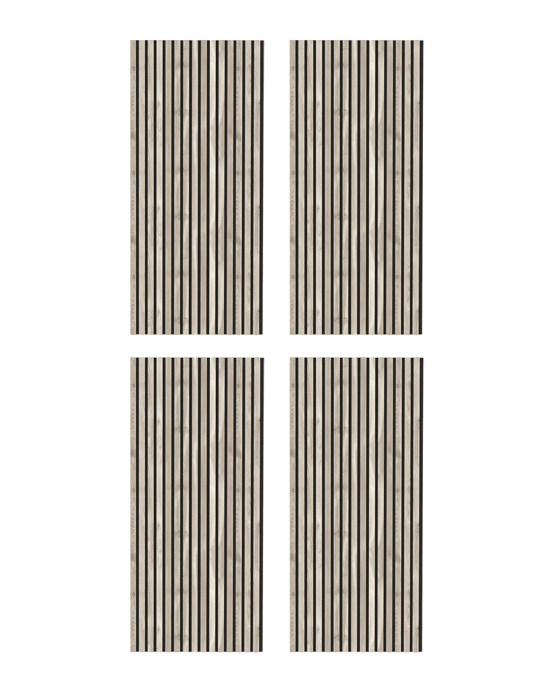 Panneau mural acoustique en bois lot de 2 – Sand Grey