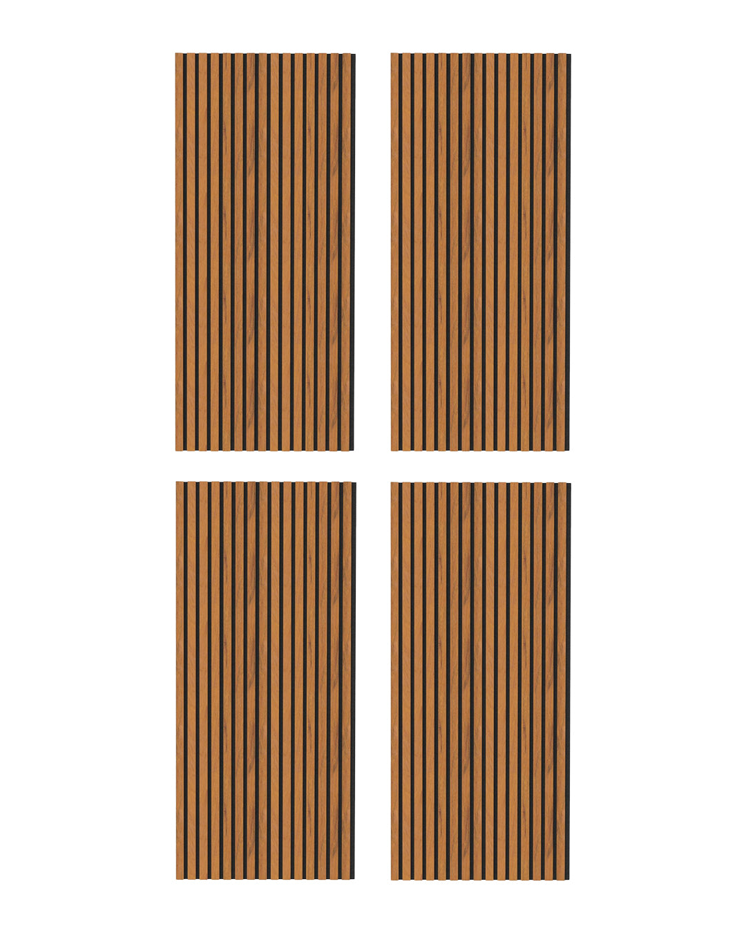 3D panneau mural acoustique en bois lot de 2 – Vintage