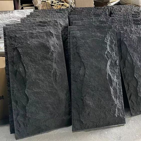 Coal 3D Panneaux muraux en pierre -01