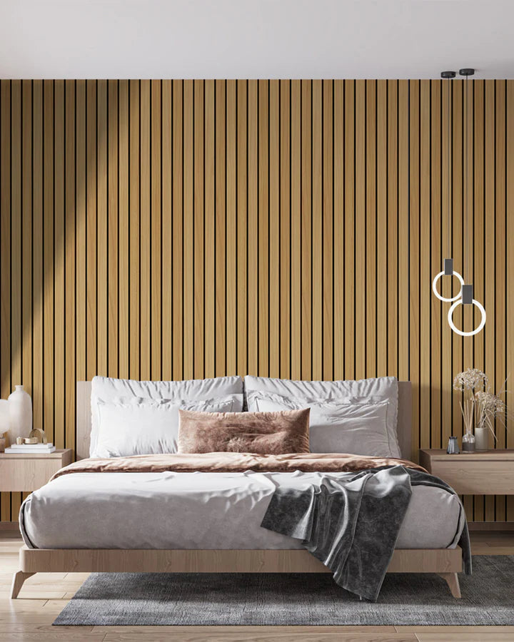Panneaux d'aspect lattes de bois Article : Light Wood AP-01 Revêtement mural