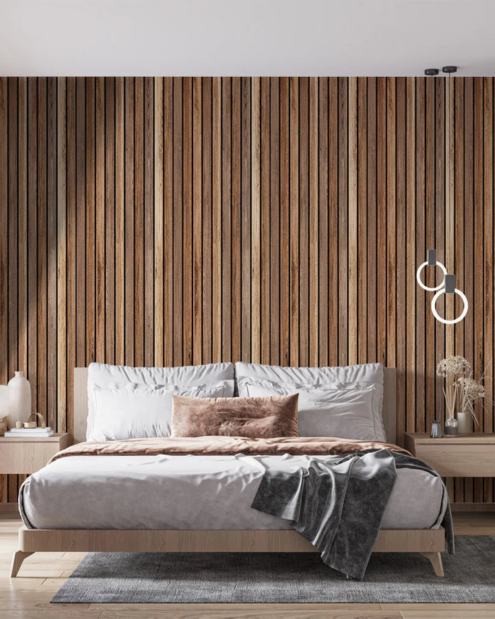 Panneaux d'aspect lattes de bois Article : Dark Wood AP-02 Revêtement mural