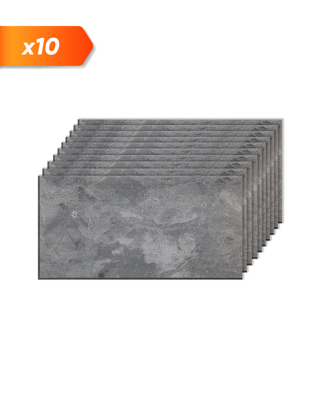 Revêtement mural effet béton 50×100×2 cm | Panneaux muraux 3D en polystyrène | Storm Grey Concrete AT-04