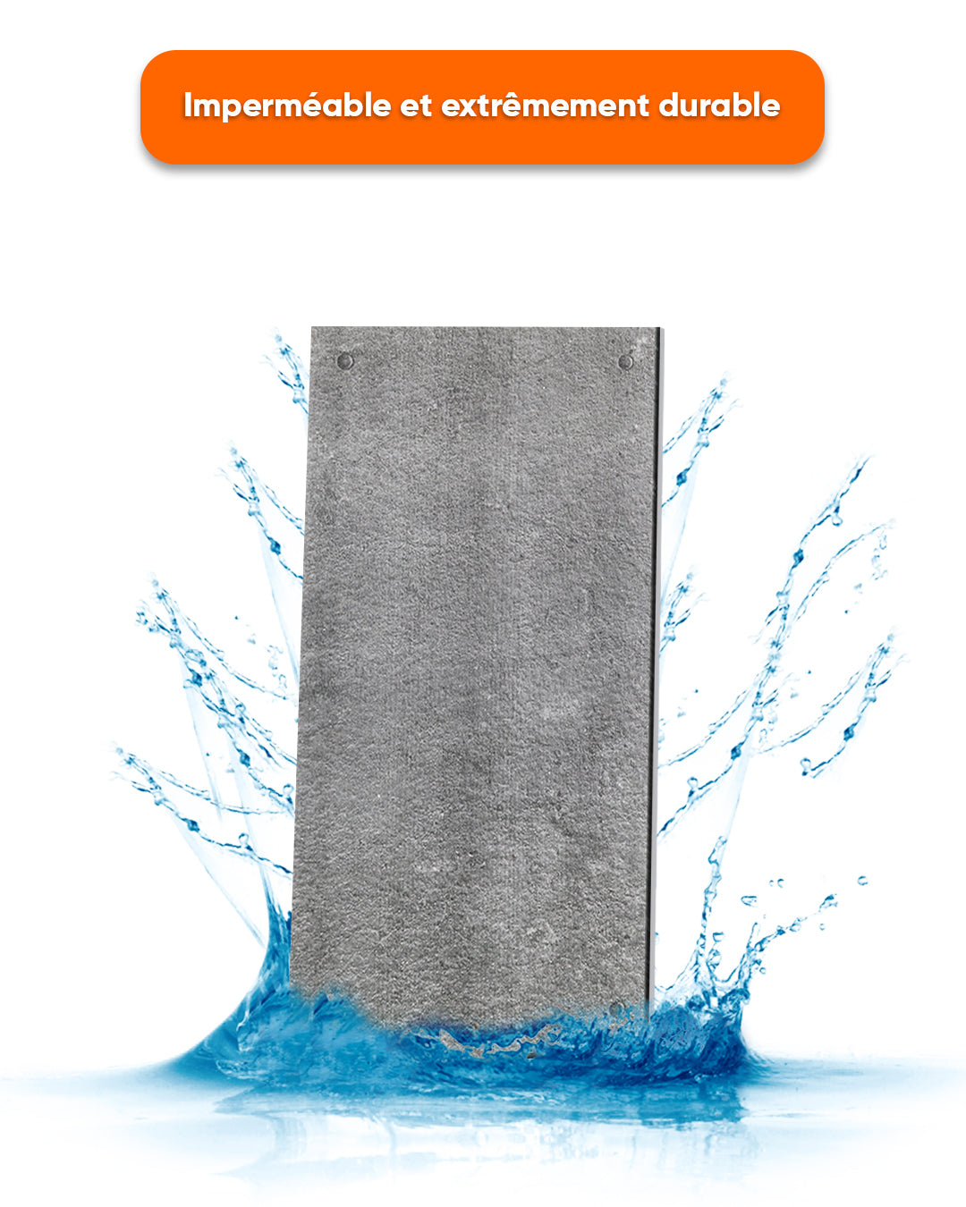 Revêtement mural effet béton 50×100×2 cm | Panneaux muraux 3D en polystyrène | Dark Concrete AT-17