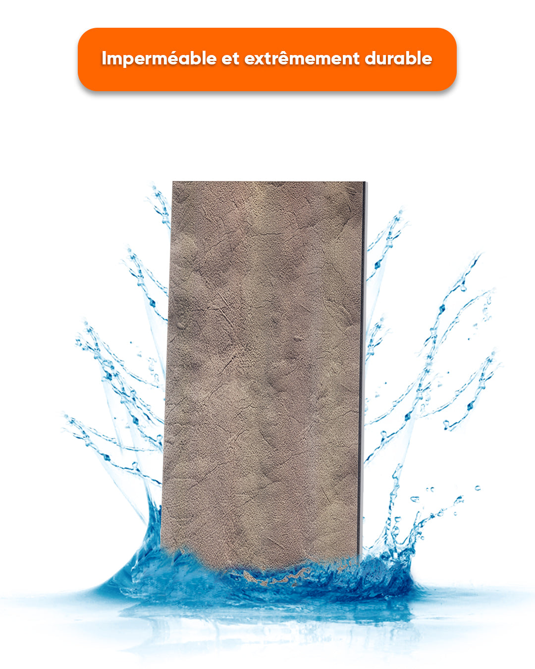 Revêtement mural effet béton 50×100×2 cm | Panneaux muraux 3D en polystyrène | Desert Concrete AT-25