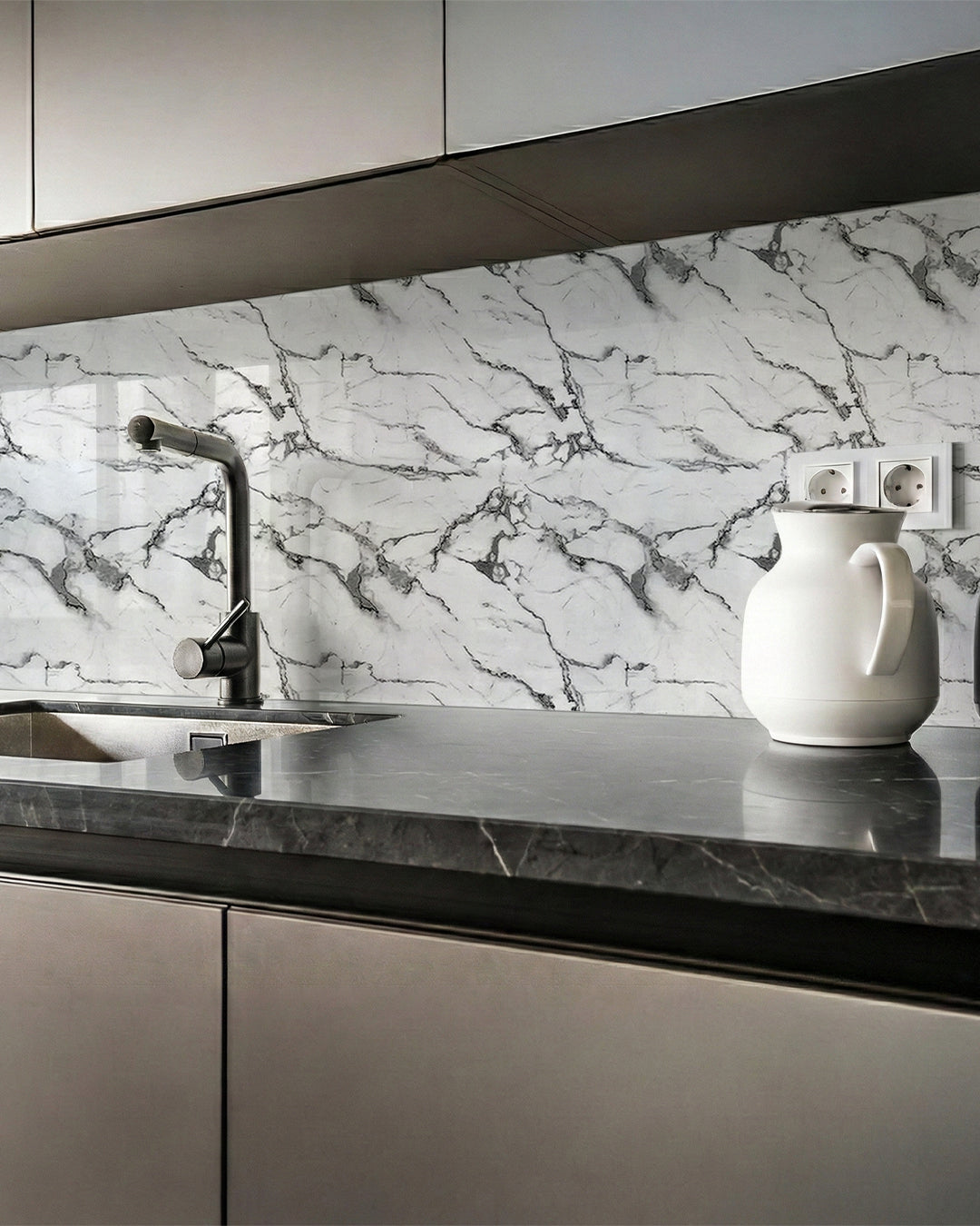Marble Bathroom Tile Alternative/ Arctic Breeze V-14