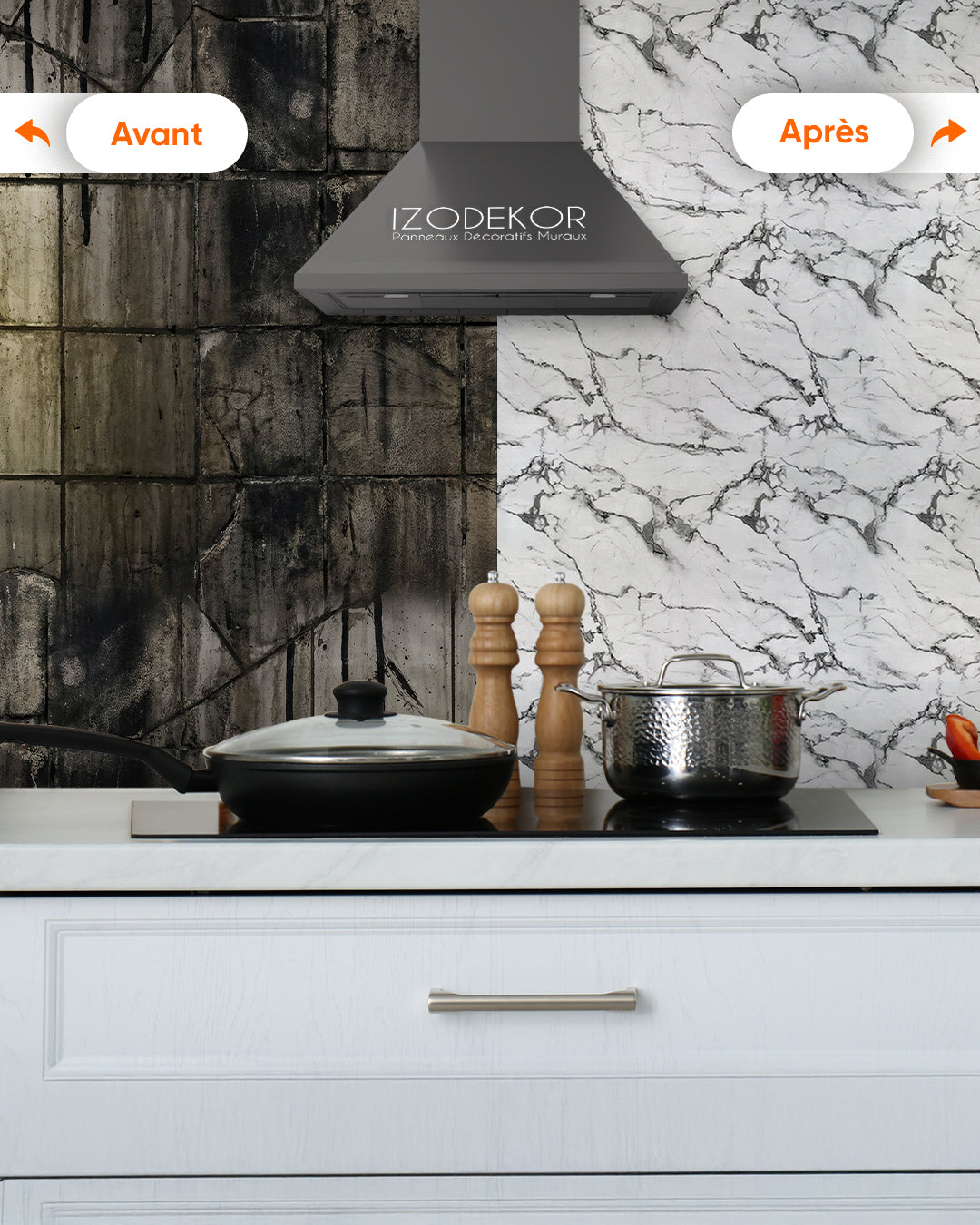 Marble Bathroom Tile Alternative/ Arctic Breeze V-14