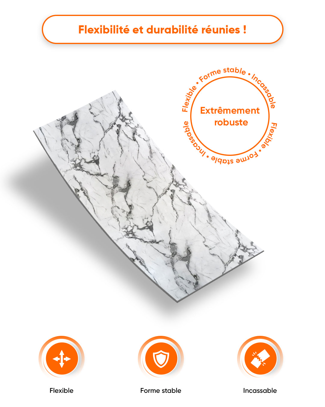 Marble Bathroom Tile Alternative/ Arctic Breeze V-14