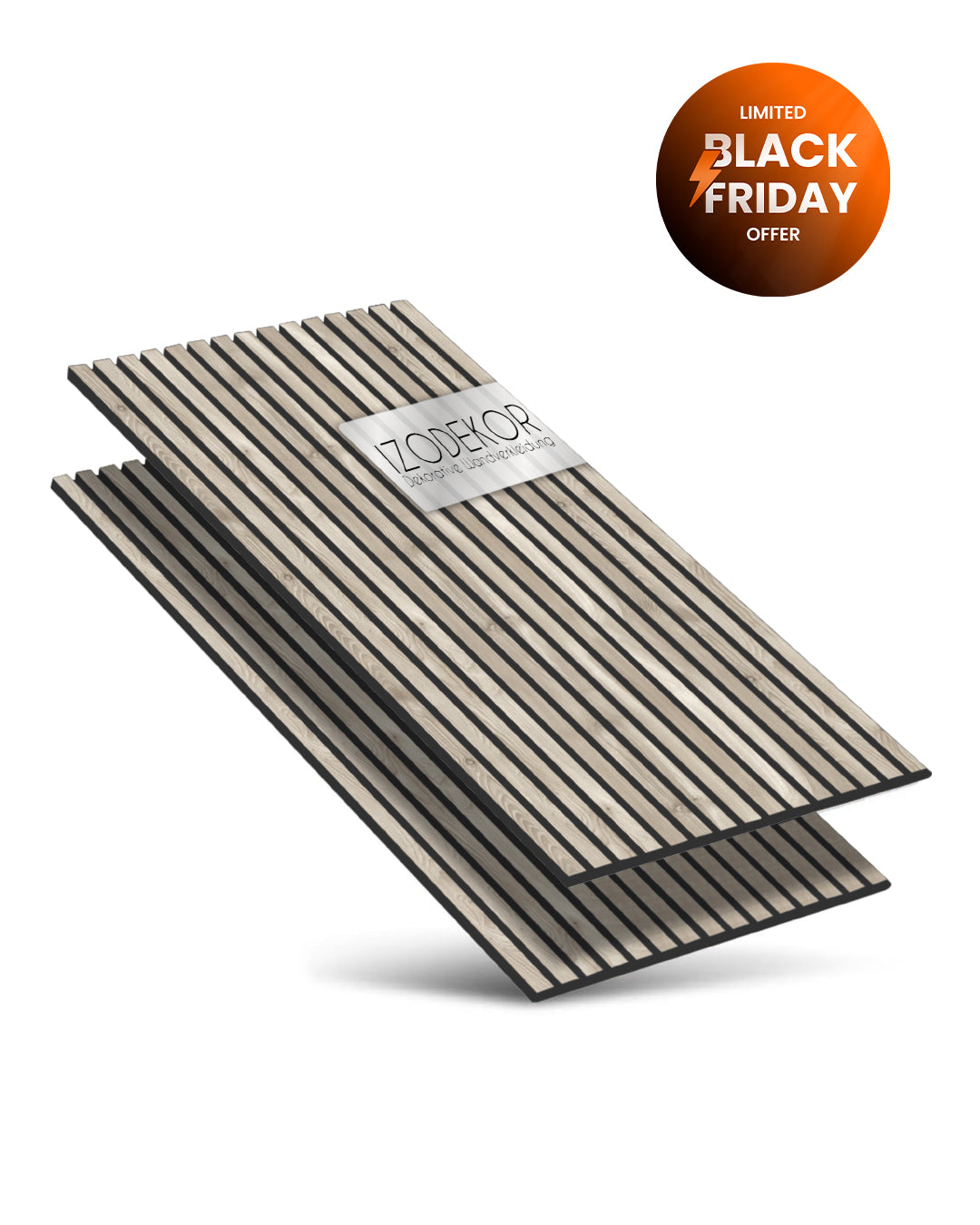 Panneau mural acoustique en bois lot de 2 – Argento