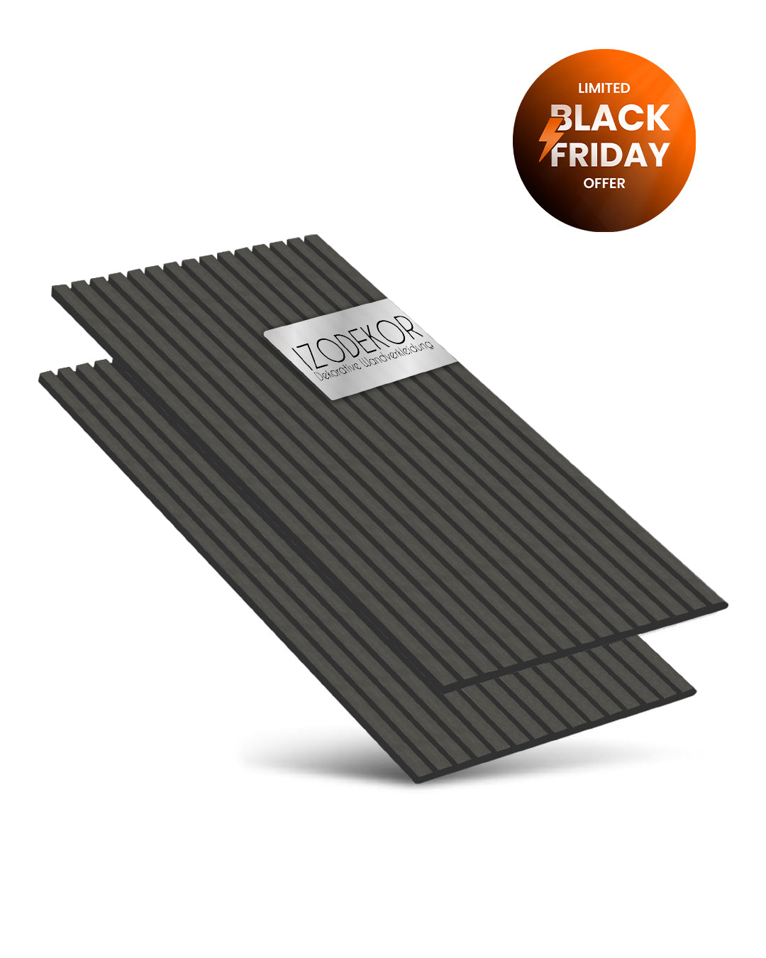 3D panneau mural acoustique en bois lot de 2 – Dunkelholz