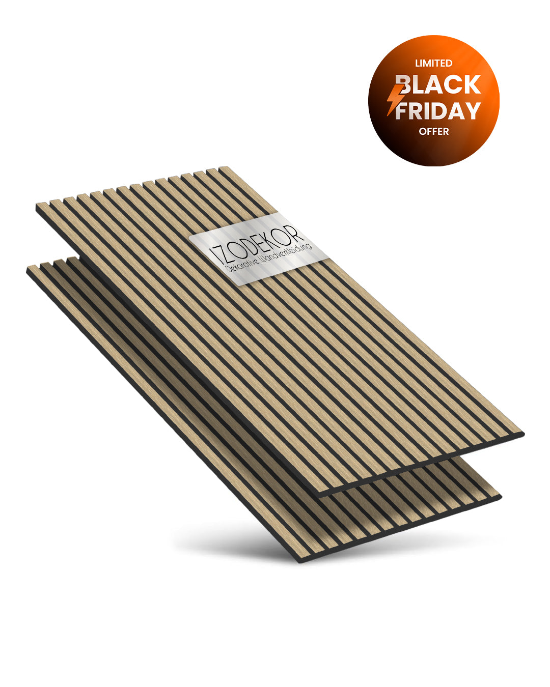 3D panneau mural acoustique en bois lot de 2 – Natürlich