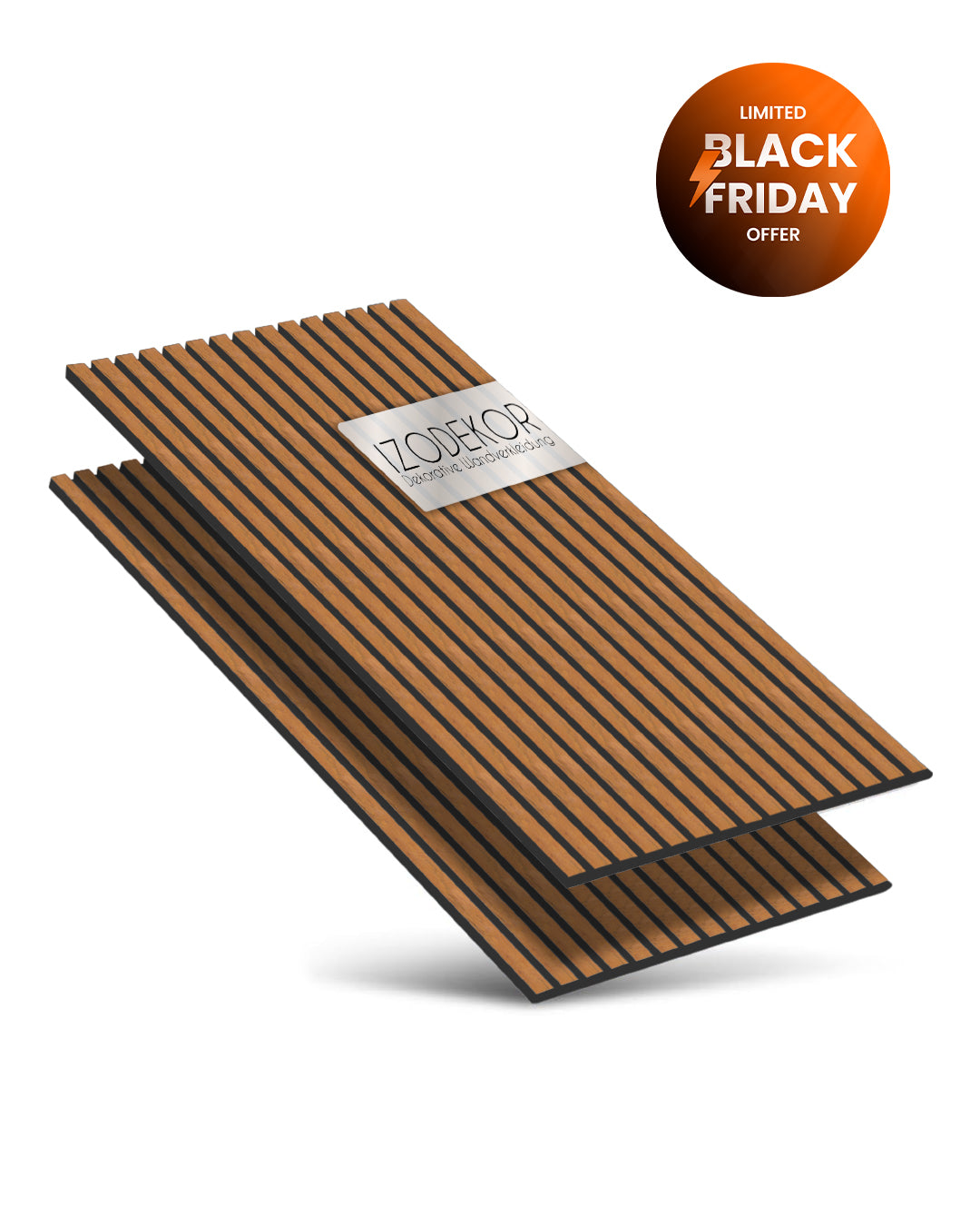 3D panneau mural acoustique en bois lot de 2 – Walnuss