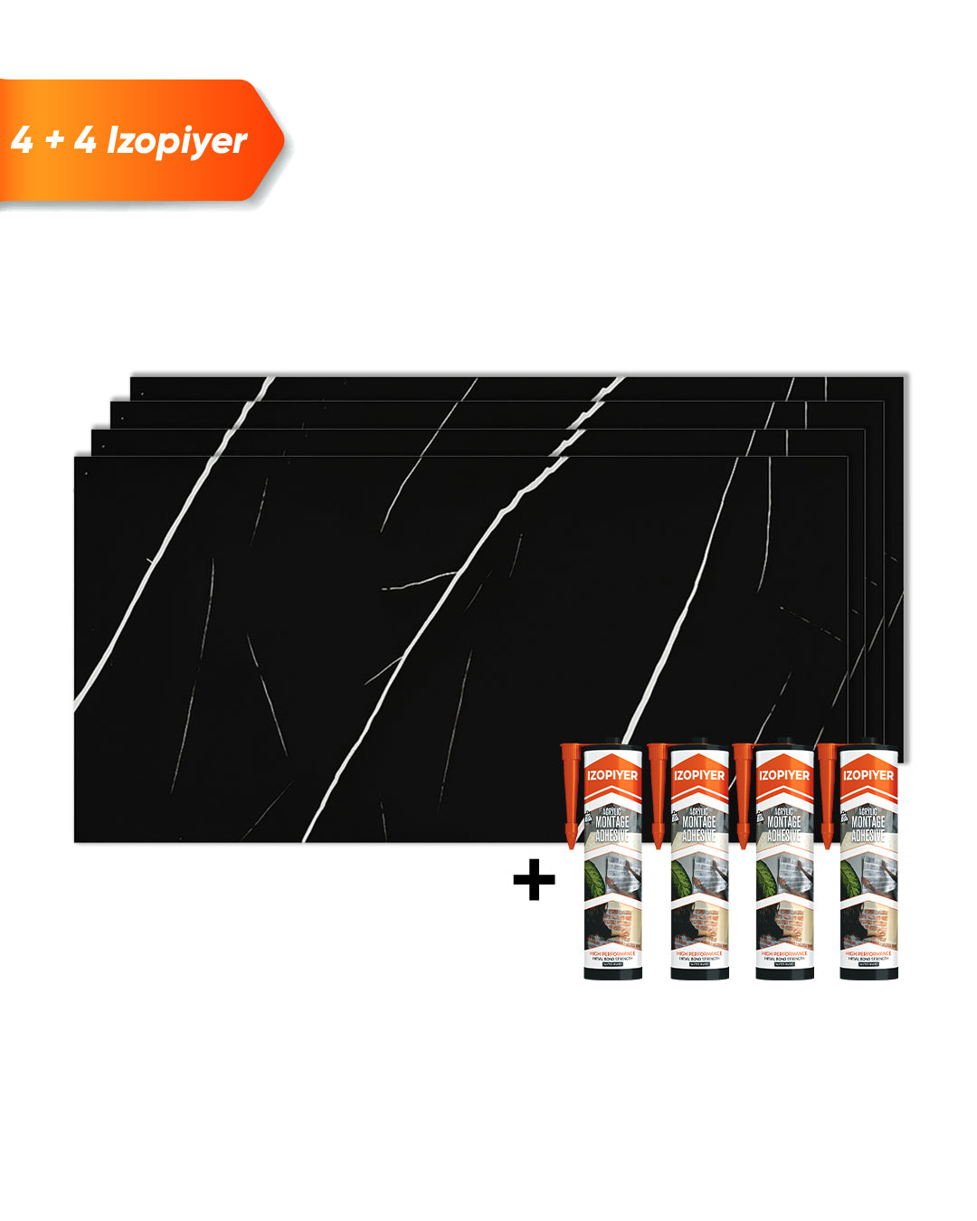 Marbre Alternative au carrelage de salle de bain/ Black Lightning V-02