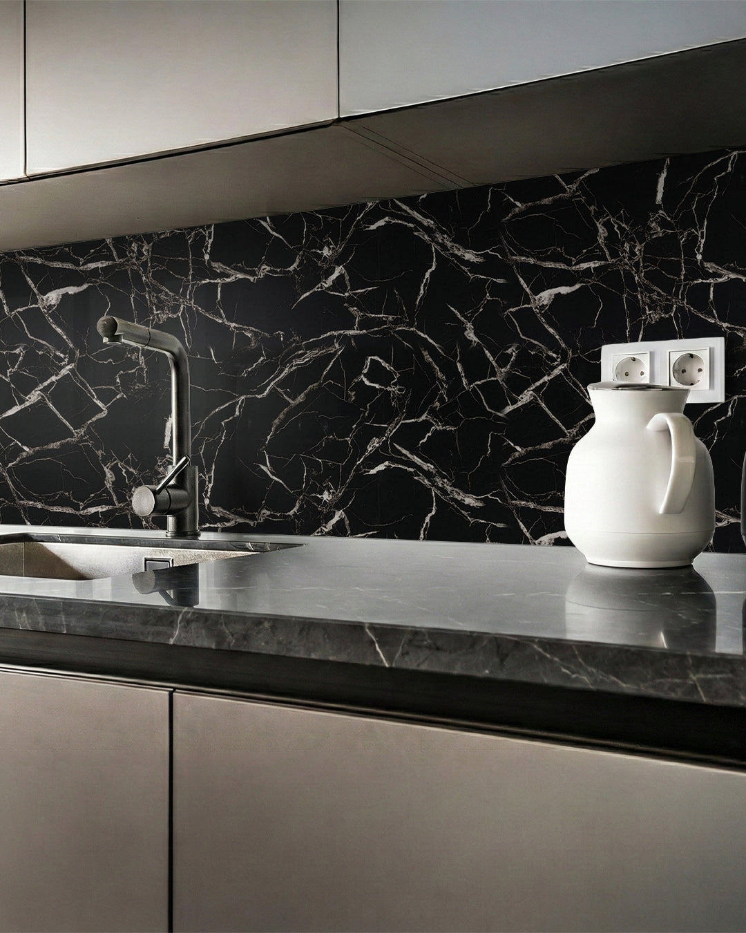 Marble Alternative to Black White Bathroom/Kitchen Tiles