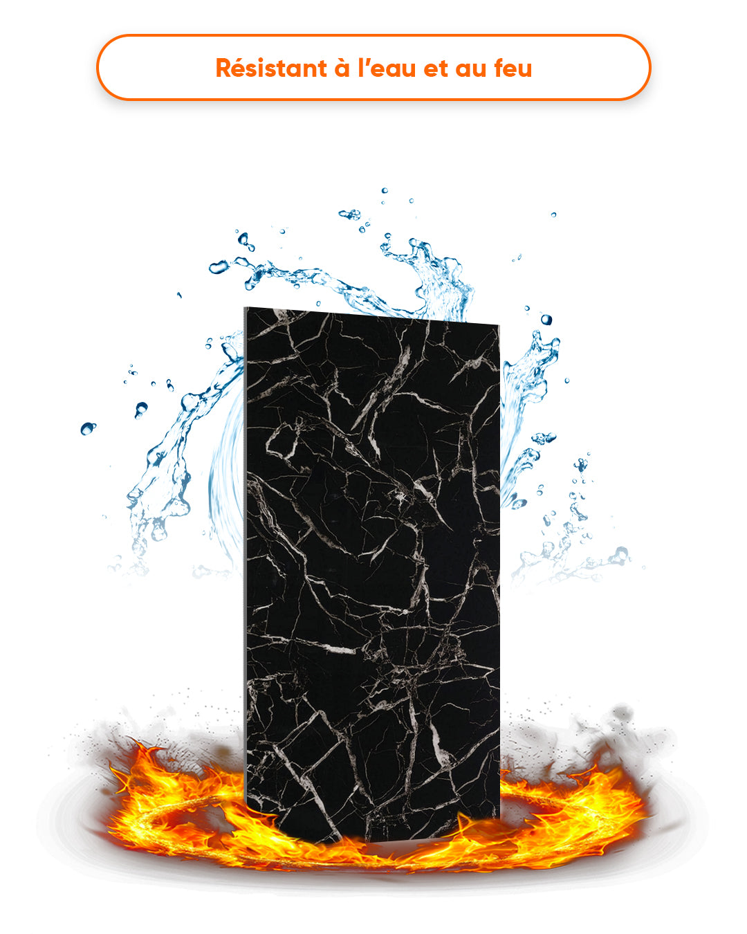 Marble Alternative to Black White Bathroom/Kitchen Tiles