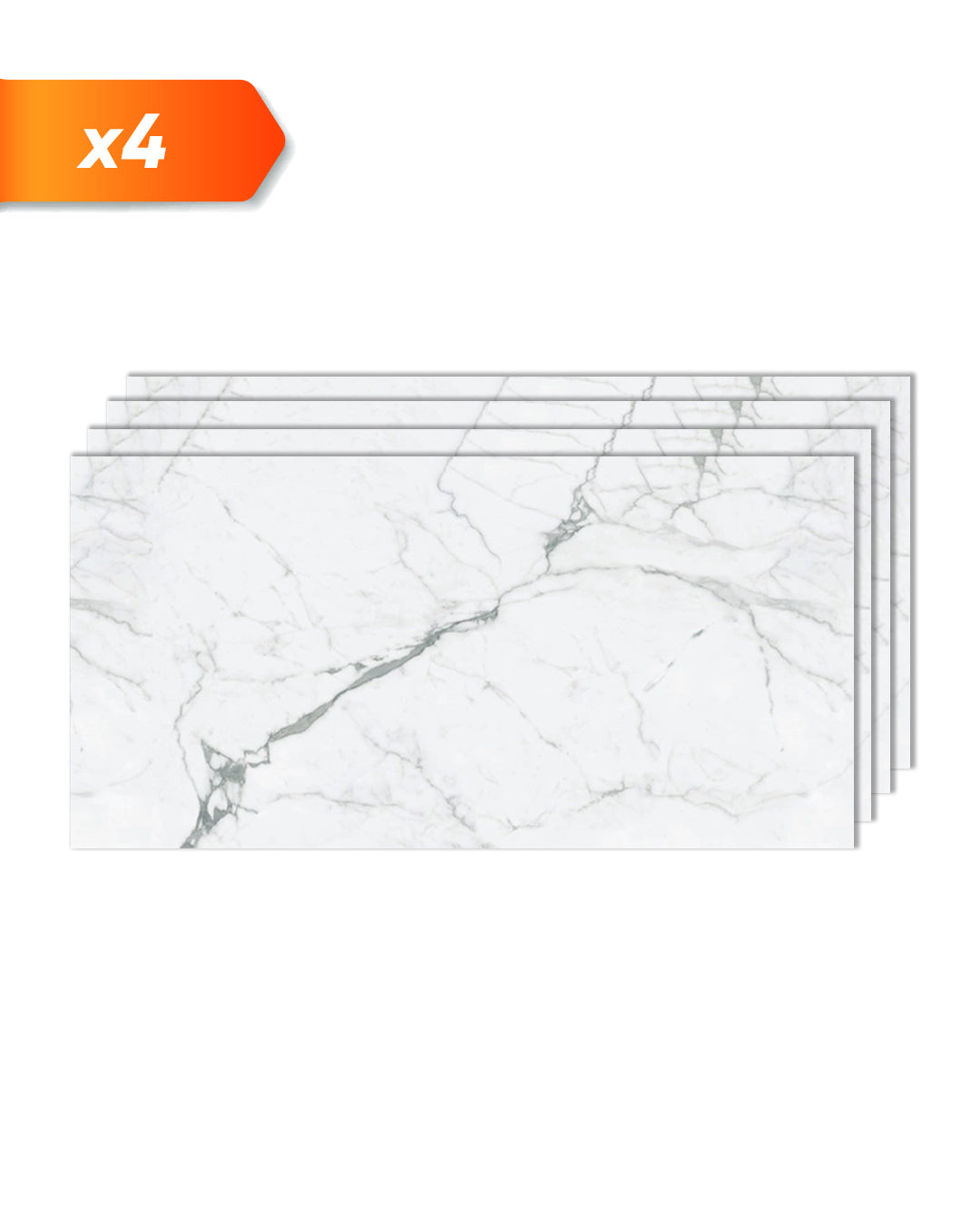 SPC Panneau Mural Blanc 60x120 cm – Carrara Marmor