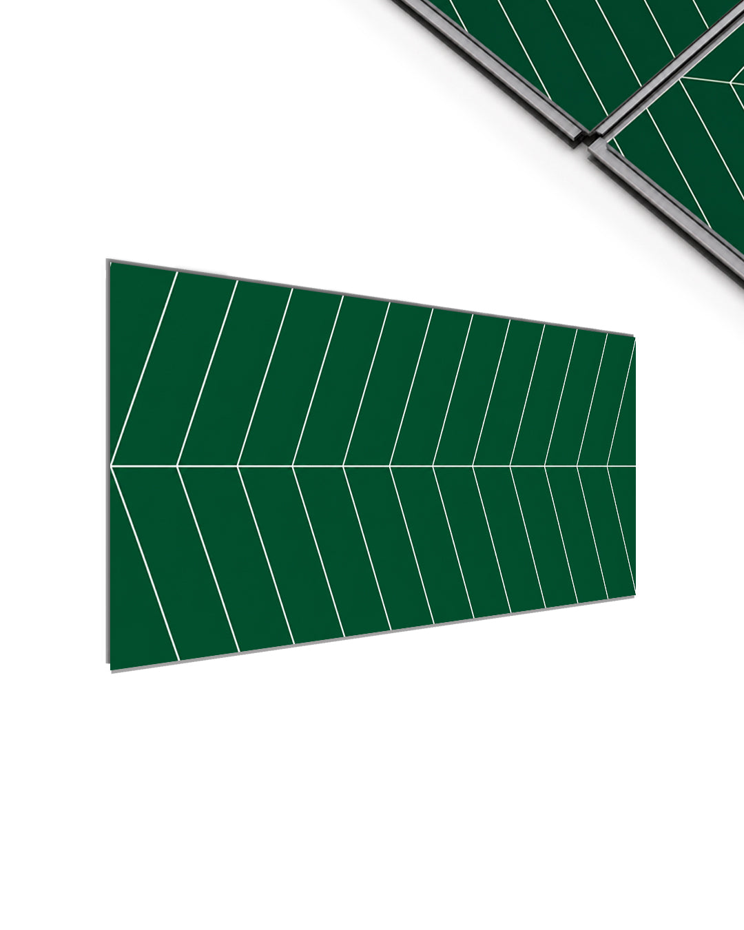 Panneau mural SPC 60x120 cm | Revêtement mural étanche | Chevron Grün