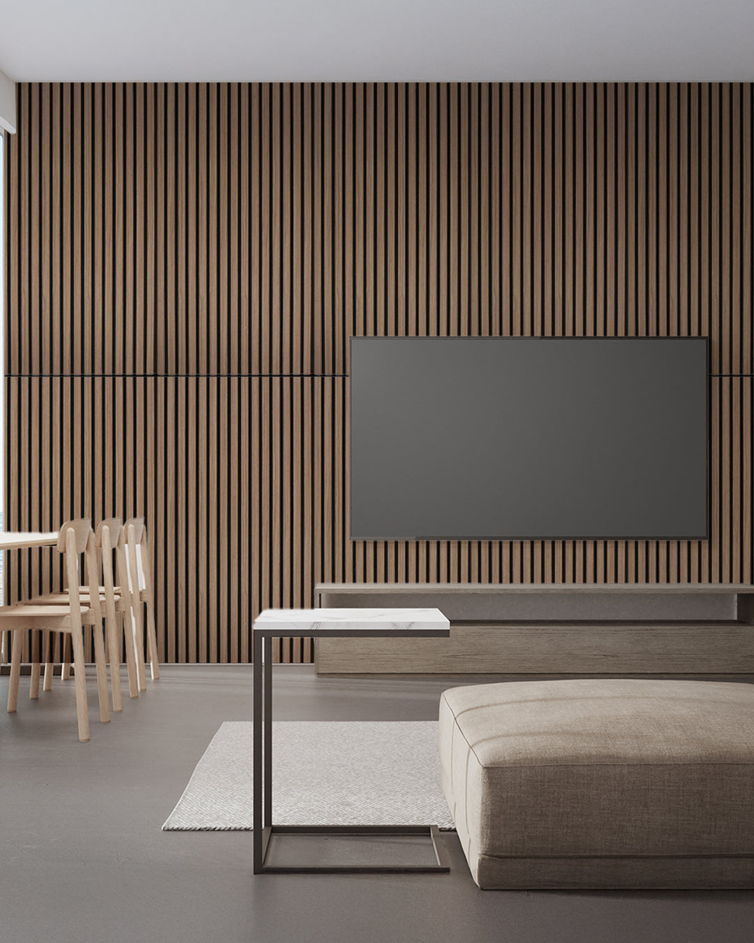 Panneaux Muraux Acoustiques en Feutrine – Set de 4 – 120×60×2,1 cm – Dark Walnut