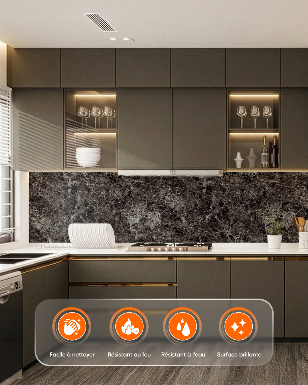 Marble Alternative to Emperador Dark Bathroom/Kitchen Tiles