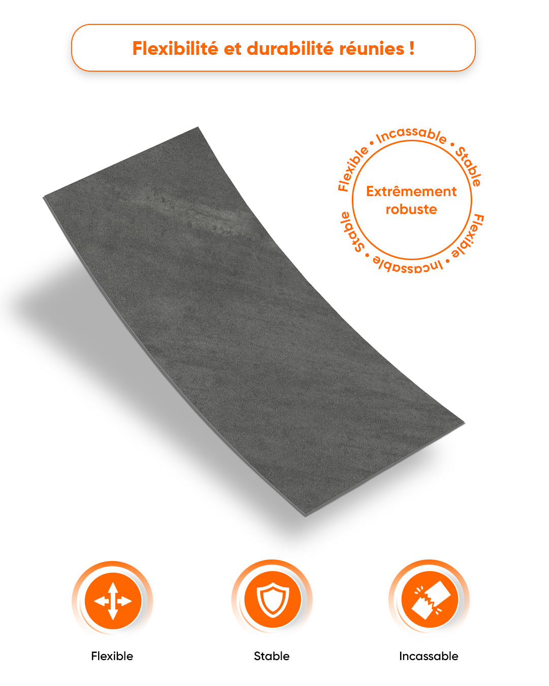 Béton alternatif au carrelage de salle de bain/cuisine Iron Hand