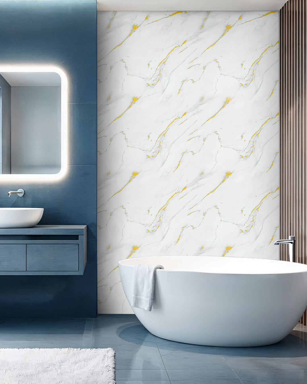 Marbre Alternative au carrelage de salle de bain/cuisine Golden Harmony