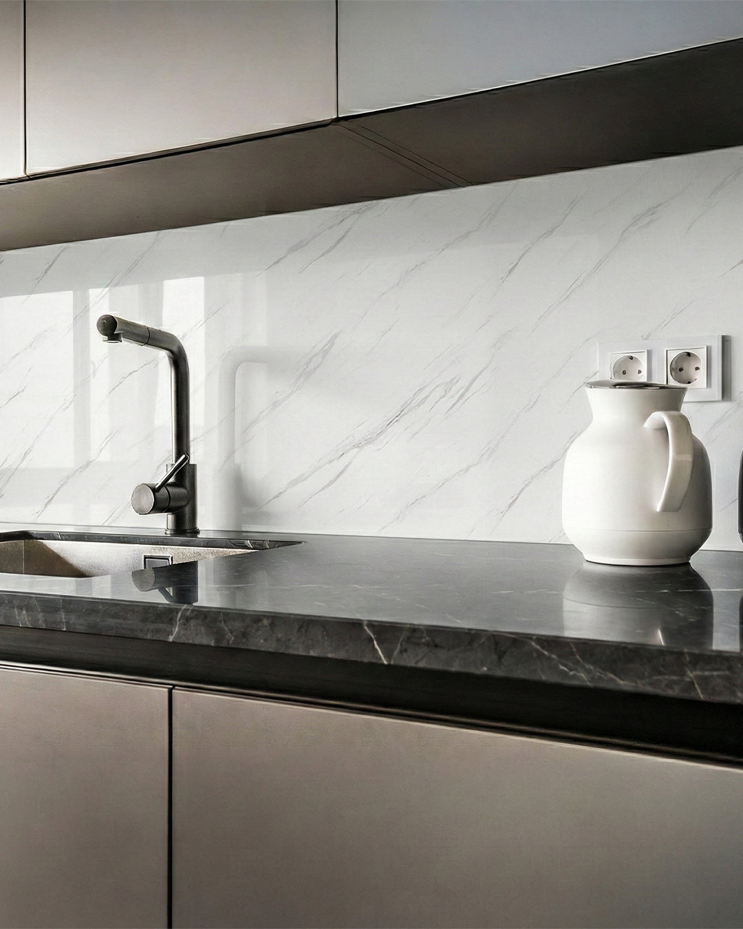 Marble Alternative to Bathroom/Kitchen Tile Ice Berg Grey