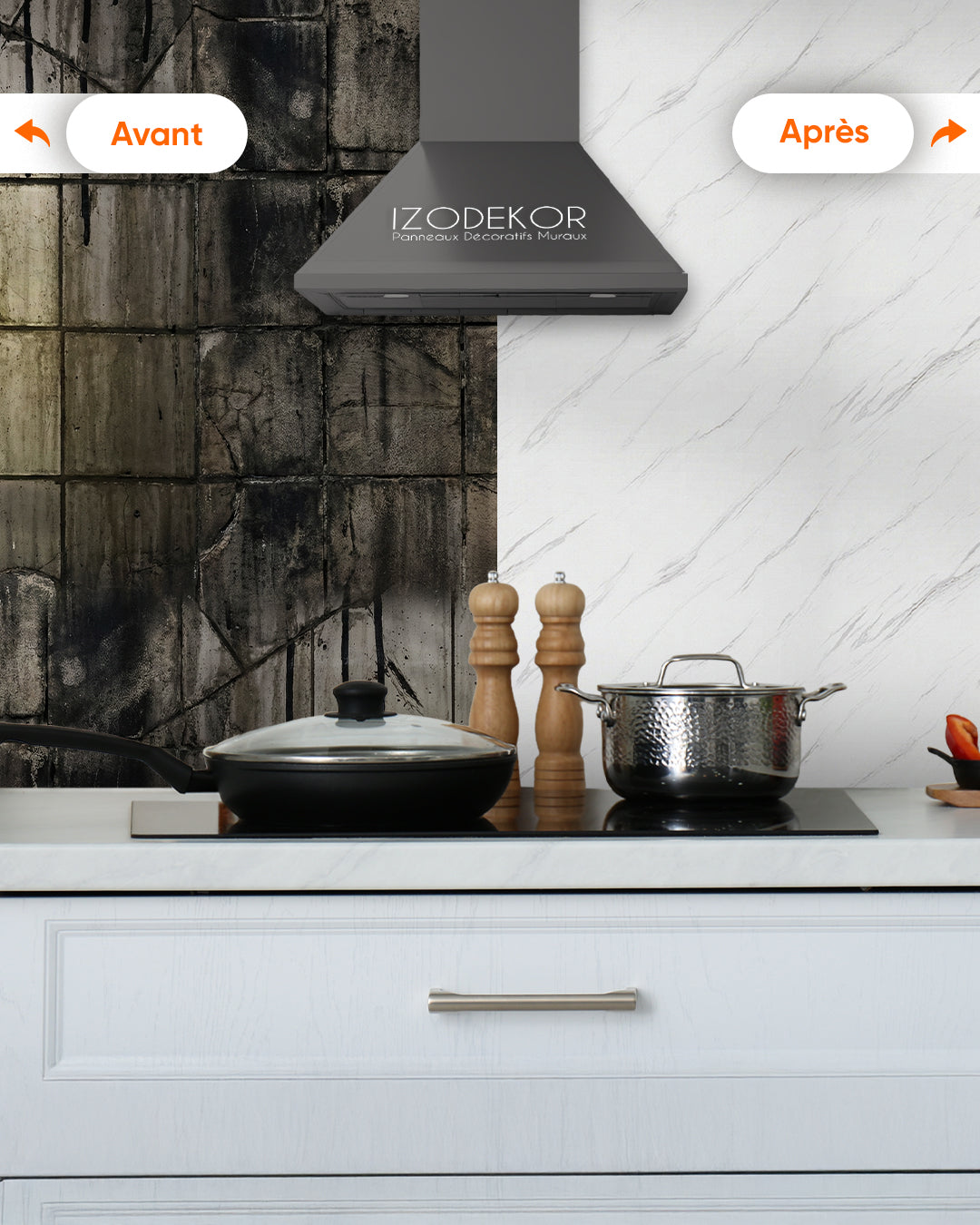 Marble Alternative to Bathroom/Kitchen Tile Ice Berg Grey