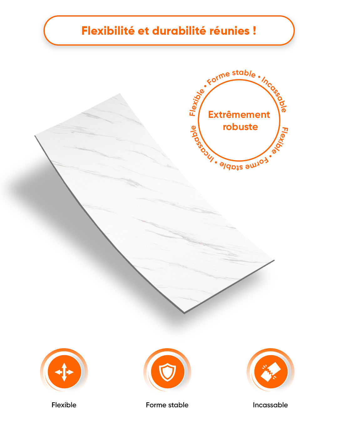 Marble Alternative to Bathroom/Kitchen Tile Ice Berg Grey
