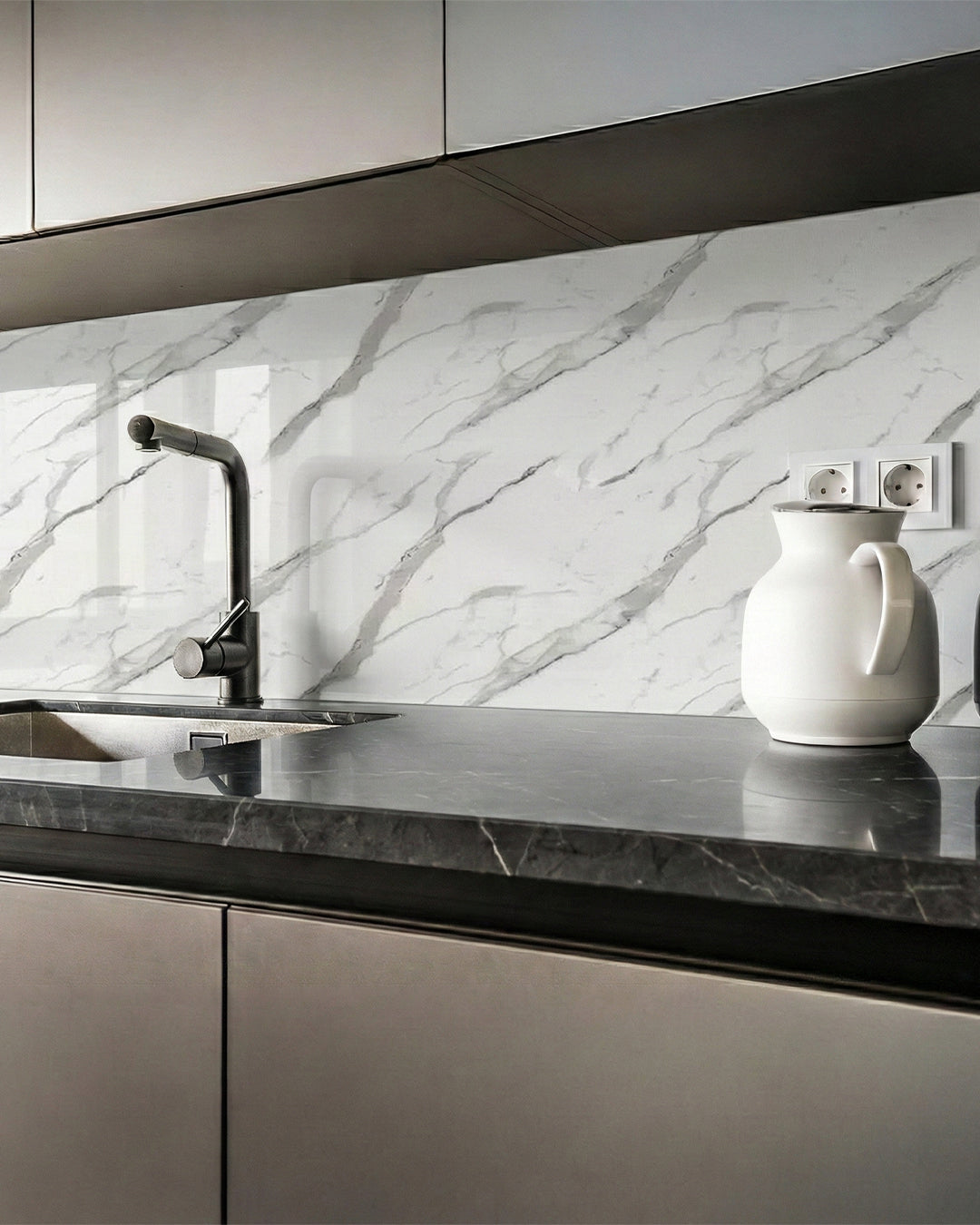 Marble Alternative to Bathroom/Kitchen Tile Ice Berg Grey New