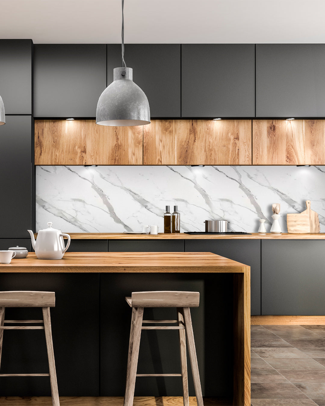 Marbre Alternative au carrelage de salle de bains/cuisine Ice Berg Grey New