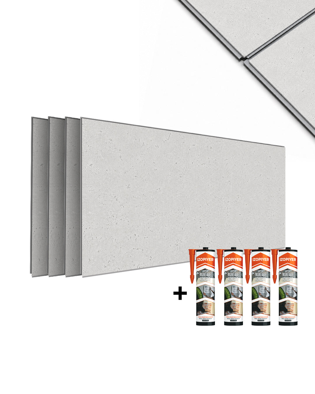 Panneau mural SPC 60x120 cm | Revêtement mural étanche | Infinite Elegance