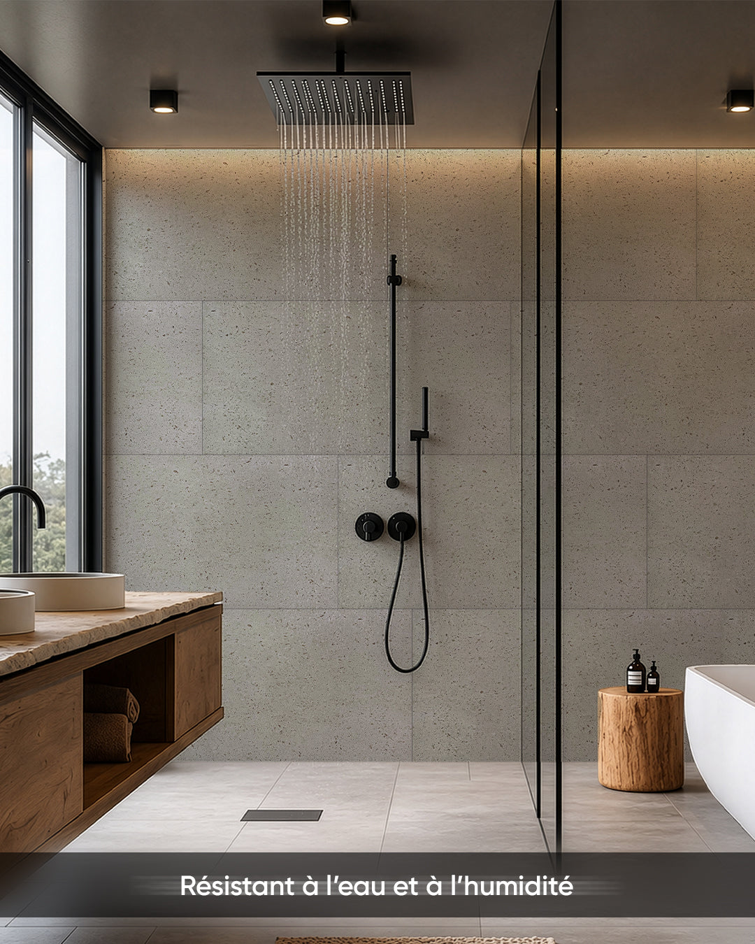 Panneau mural SPC 60x120 cm | Revêtement mural étanche | Infinite Elegance