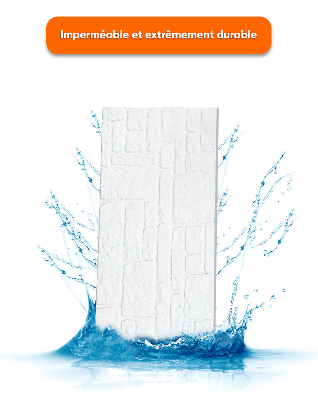 White Snow 100x50cm Article: K-1900 Revêtement Mural 3D
