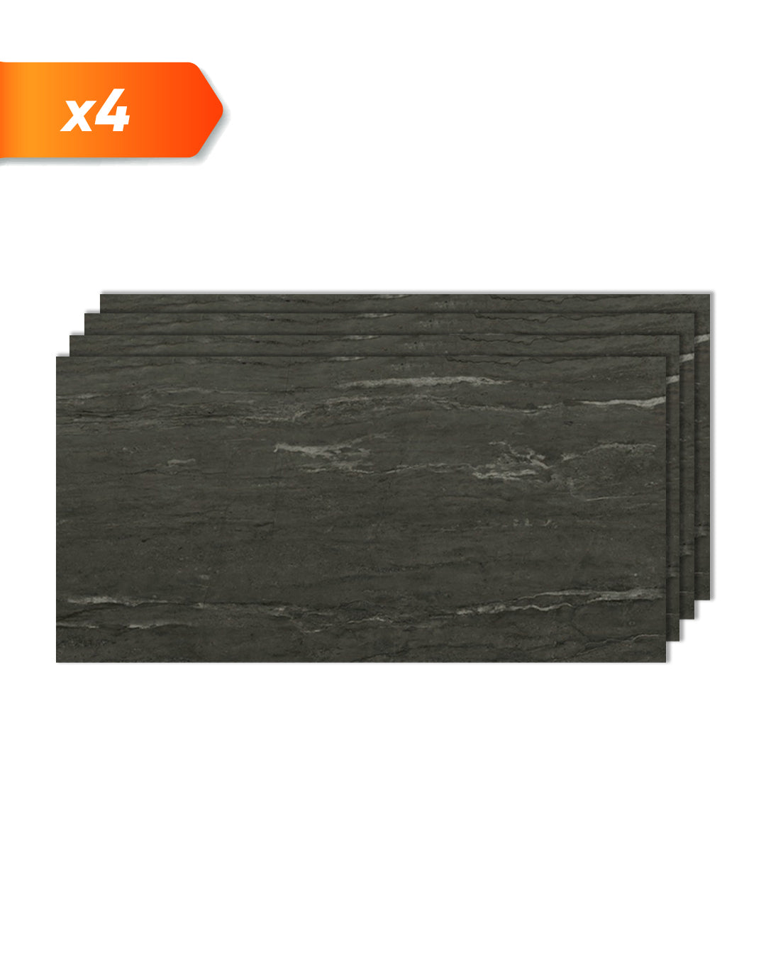 SPC Panneau Mural Gris Foncé 60x120 cm – Kohleschwarz