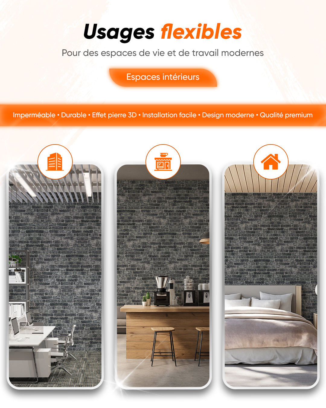 Old Town 100x50cm Item: L-1703 3D Wall Covering 