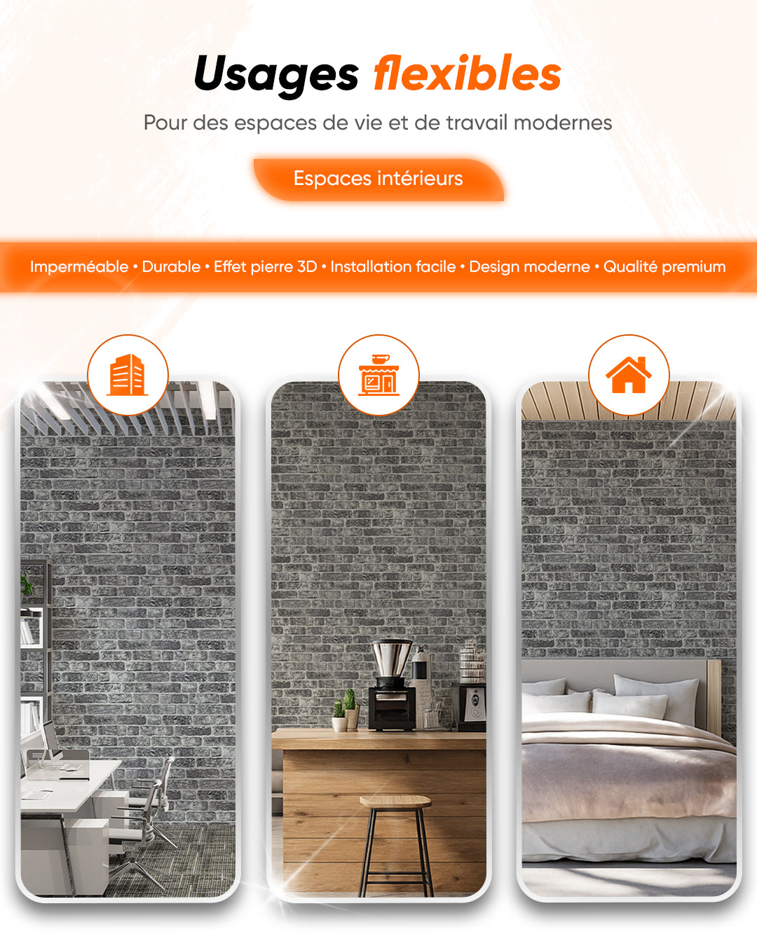 Old Town 100x50cm Article: L-1703 Revêtement Mural 3D