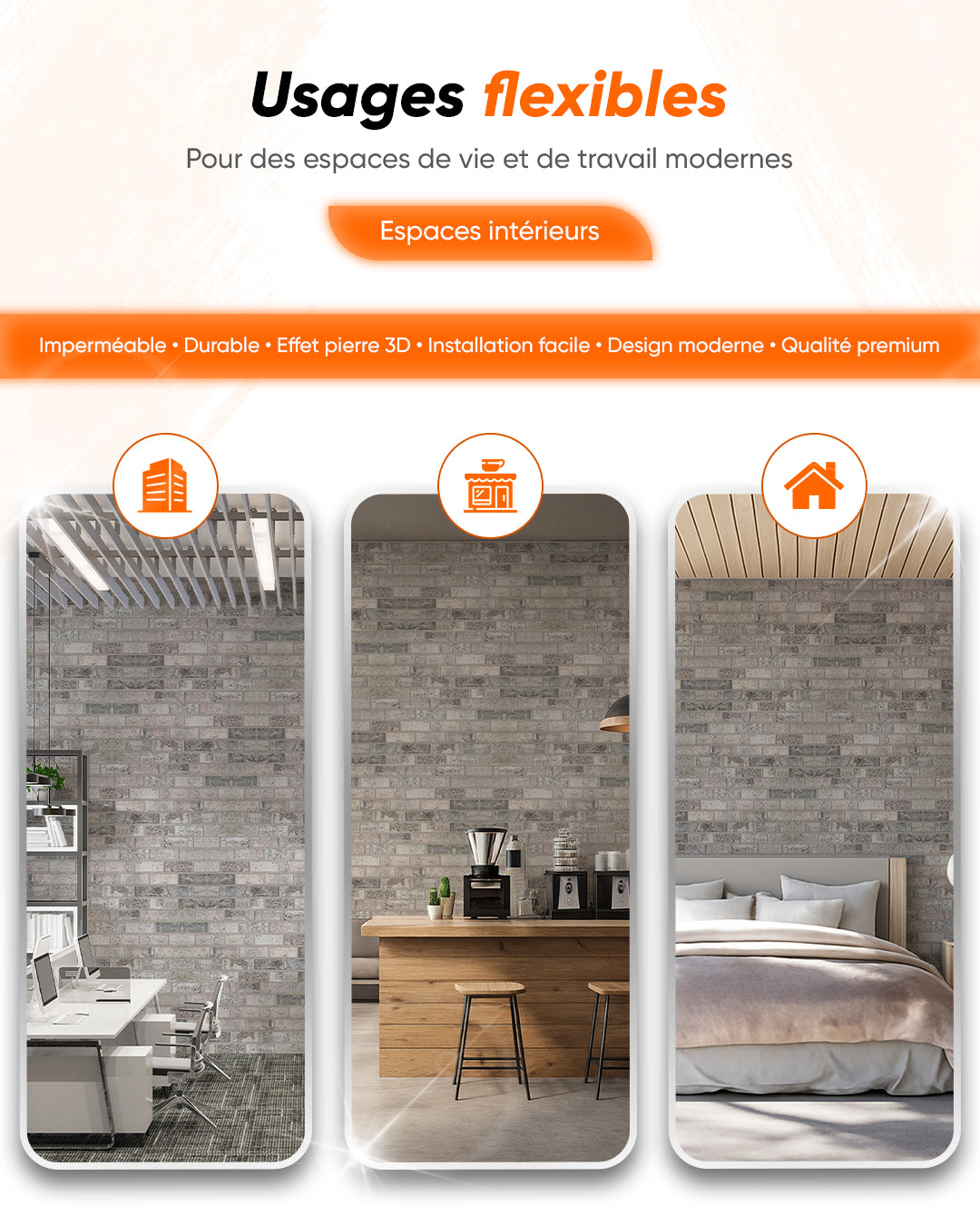 Beige Dream 100X50CM ITEM: T-1902 DIY 3D WALL COVERING 