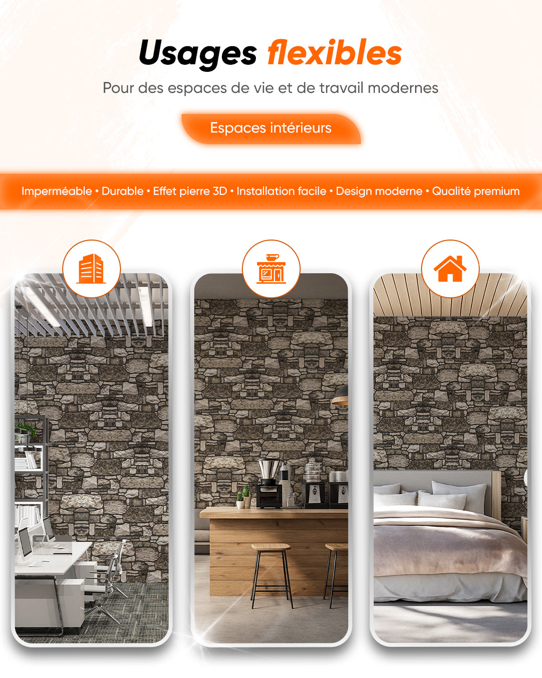 Tradition Stone KR-8 Faux Revêtement Mural