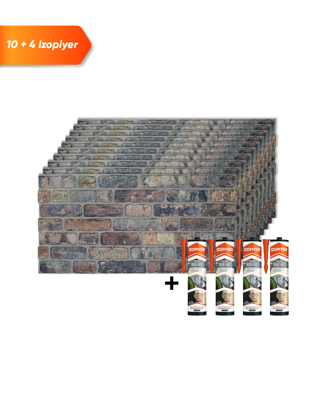 Old Road 100x50cm Article: L-1806 Briquette De Parement 3D